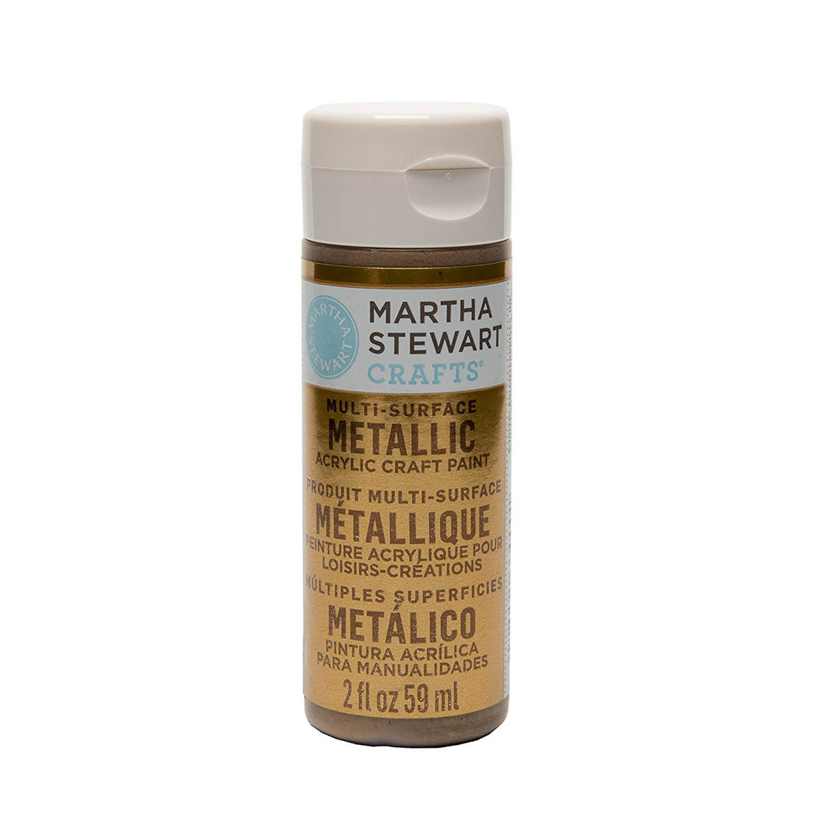 Martha Stewart ® Multi-Surface Metallic Acrylic Craft Paint - Brushed Bronze, 2 oz. - 33000CA