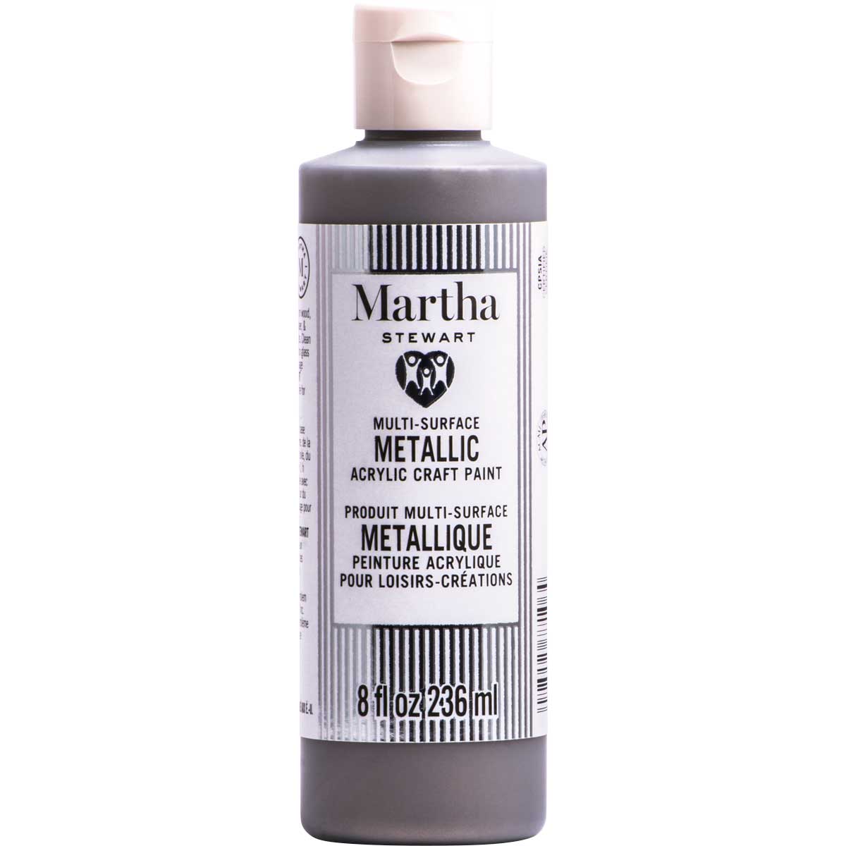 Martha Stewart ® Multi-Surface Metallic Acrylic Craft Paint CPSIA - Royal Silver, 8 oz. - 77106
