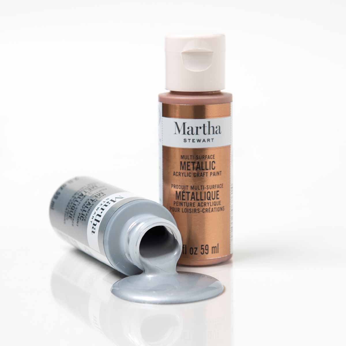 Martha Stewart ® Multi-Surface Metallic Acrylic Craft Paint 8-Color Best of Paint Set - MSORIGMET8A