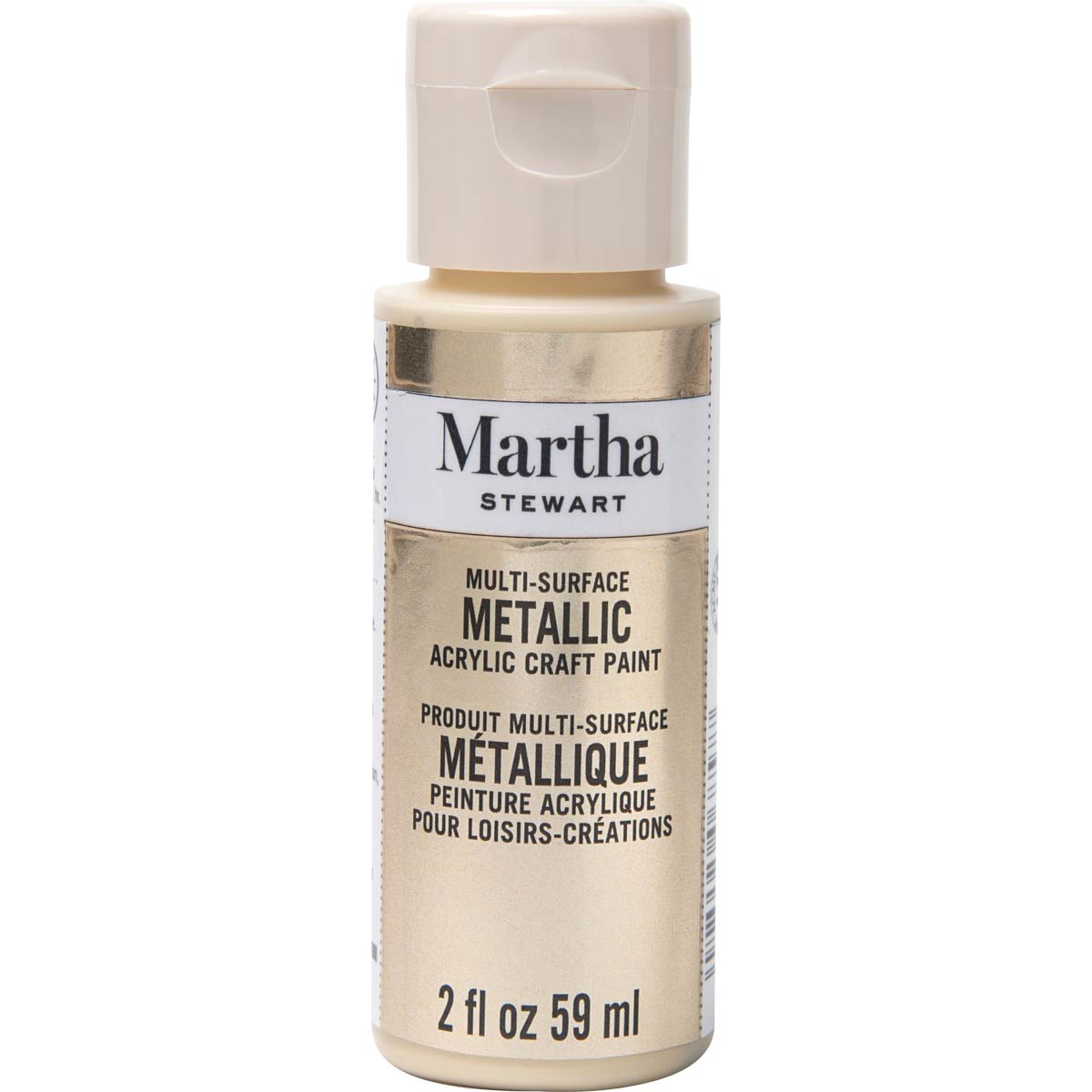 Martha Stewart ® Multi-Surface Metallic Acrylic Craft Paint - Light Gold, 2 oz. - 32996CA