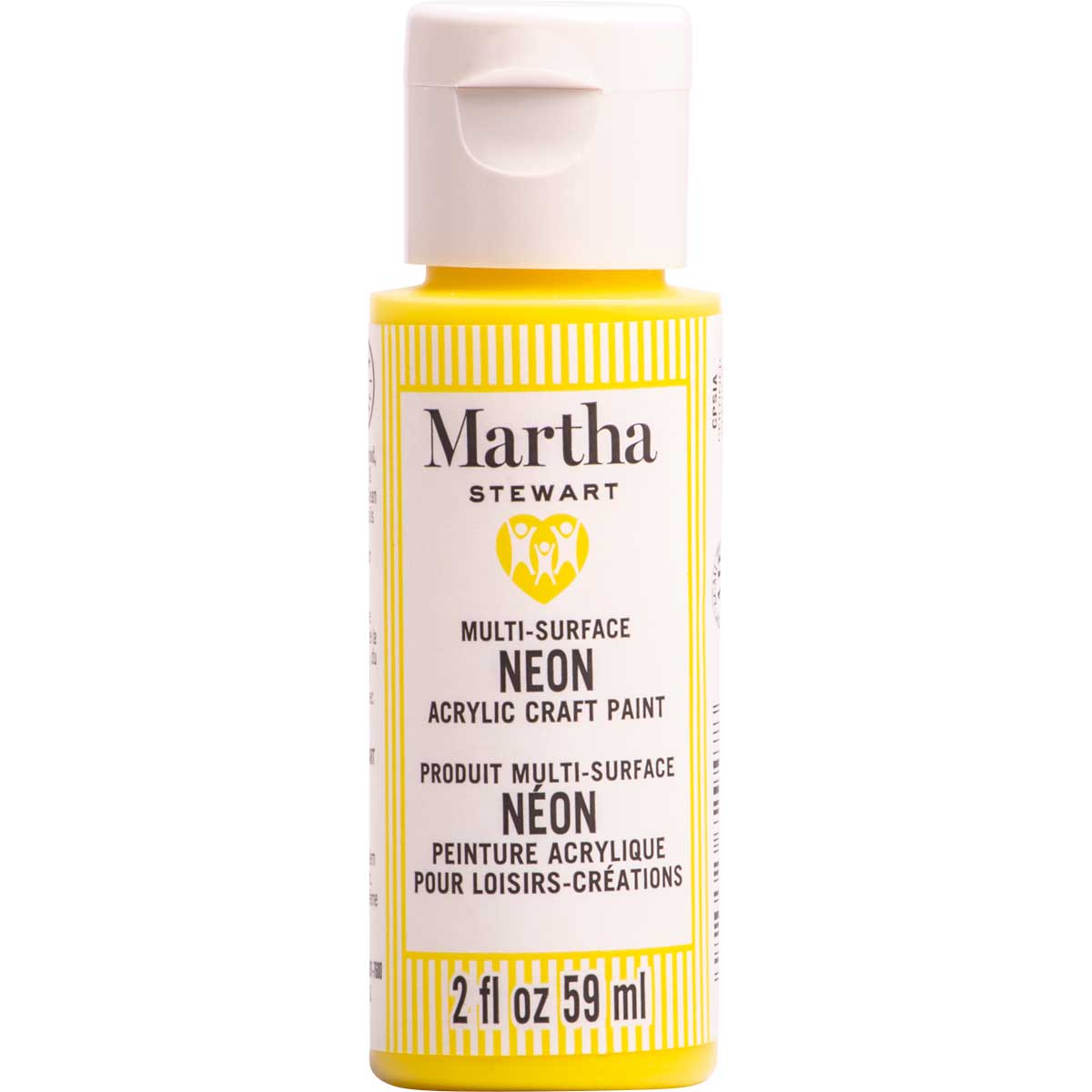 Martha Stewart ® Multi-Surface Neon Acrylic Craft Paint CPSIA - Pineapple Yellow, 2 oz. - 72947