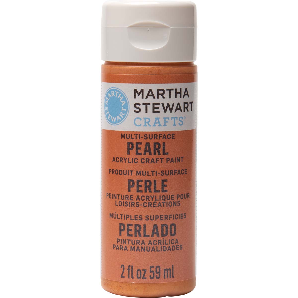 Martha Stewart ® Multi-Surface Pearl Acrylic Craft Paint - Tiger Lily, 2 oz. - 32112CA