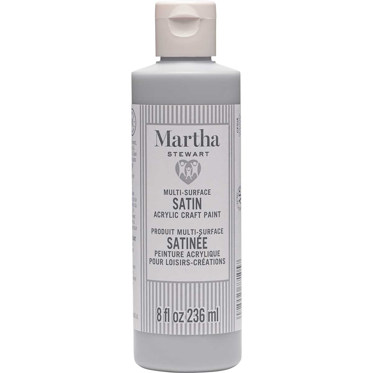 Martha Stewart ® Multi-Surface Satin Acrylic Craft Paint CPSIA - Cool Gray, 8 oz. - 77105