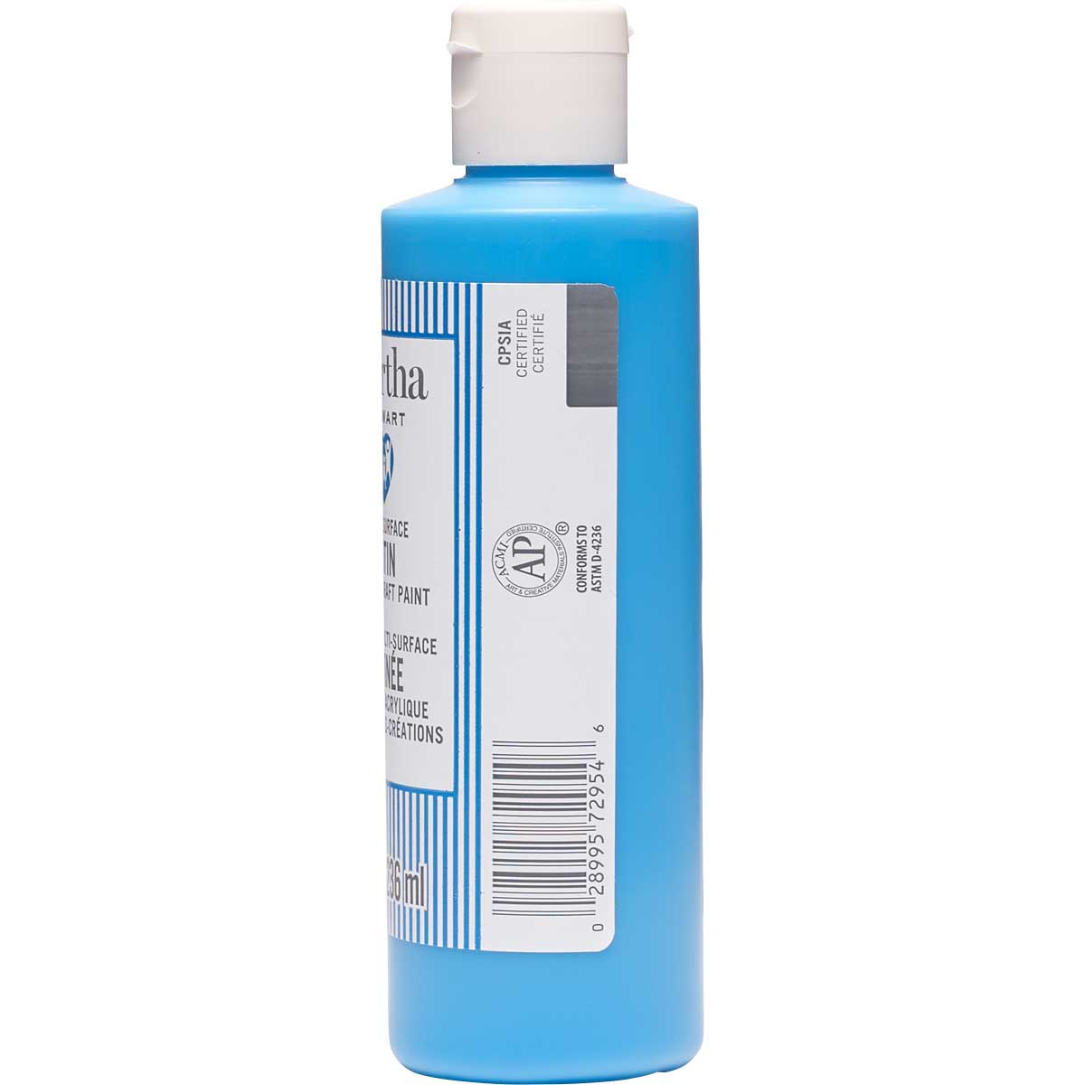 Martha Stewart ® Multi-Surface Satin Acrylic Craft Paint CPSIA - Fish Tank Blue, 8 oz. - 72954