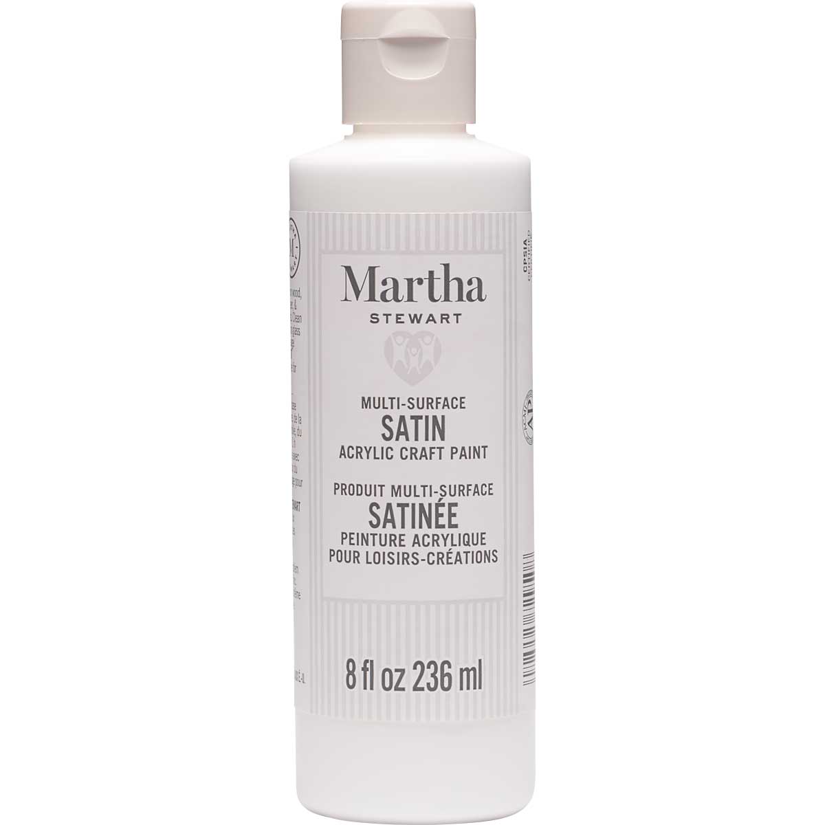 Martha Stewart ® Multi-Surface Satin Acrylic Craft Paint CPSIA - Snowball, 8 oz. - 72950