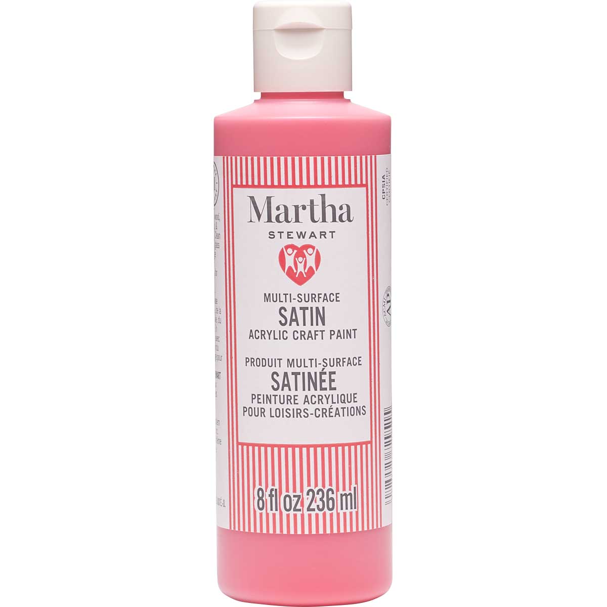 Martha Stewart ® Multi-Surface Satin Acrylic Craft Paint CPSIA - Stop Sign Red, 8 oz. - 72951