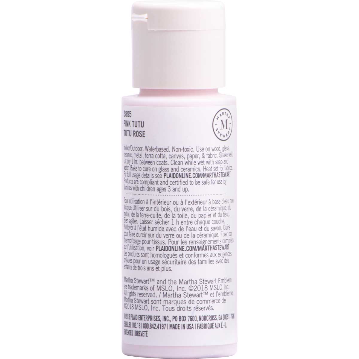 Martha Stewart ® Multi-Surface Satin Acrylic Craft Paint CPSIA - Pink Tutu, 2 oz. - 5895