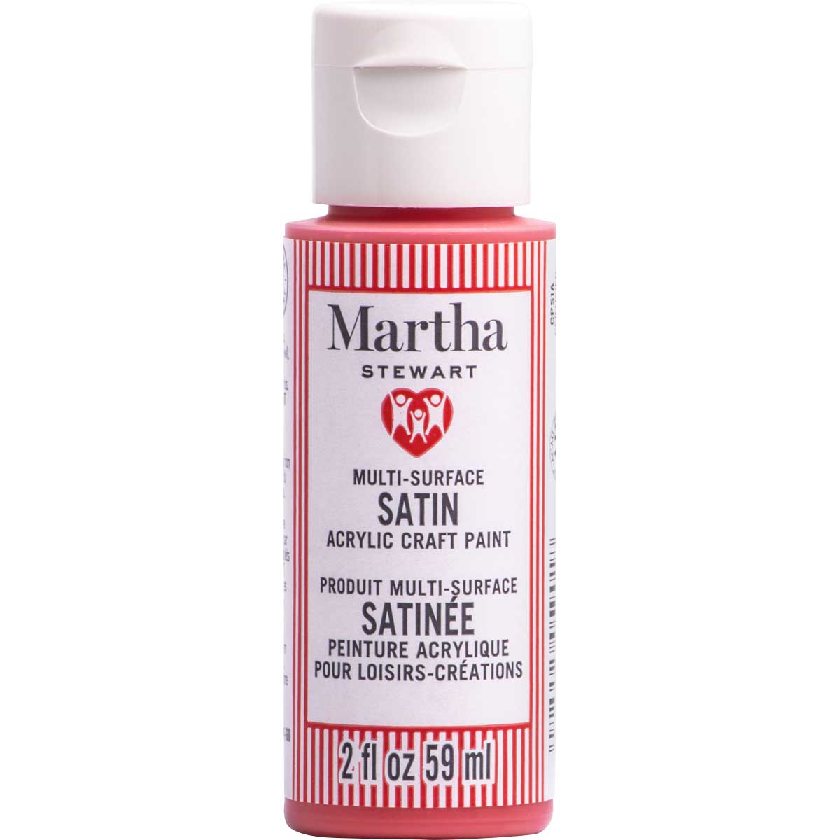 Martha Stewart ® Multi-Surface Satin Acrylic Craft Paint CPSIA - Strawberry, 2 oz. - 5901