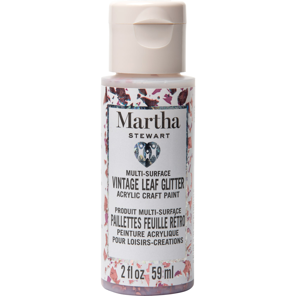 Martha Stewart ® Multi-Surface Vintage Leaf Glitter Acrylic Craft Paint CPSIA - Jellybean, 2 oz. - 9