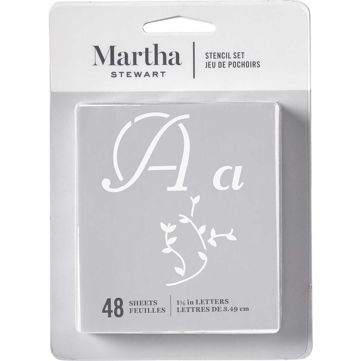 Martha Stewart ® Paper Stencil Set - Italic Flourish Alphabet, 48 pc. - 32276