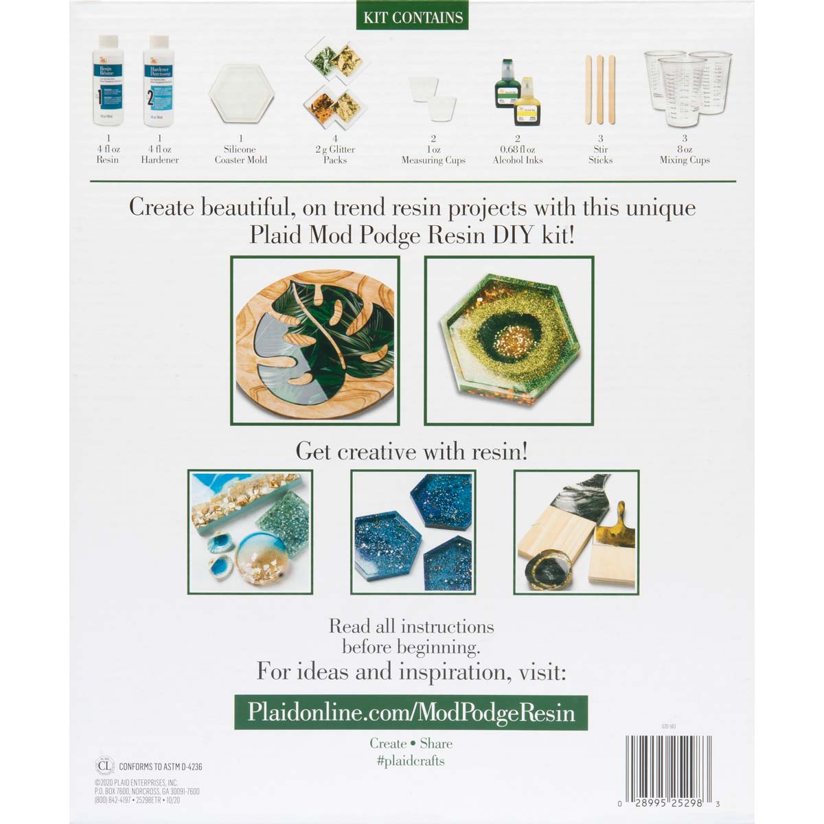Mod Podge ® Do-It-Yourself Resin Kit - Tropical Leaf - 25298E