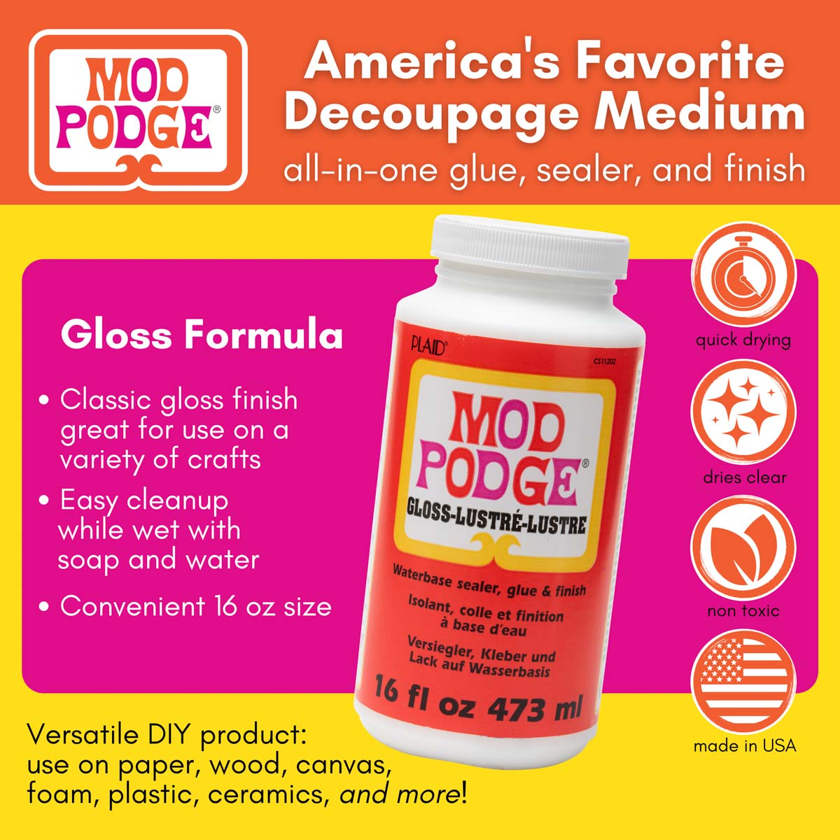 Mod Podge ® Gloss, 16 oz. - CS11202