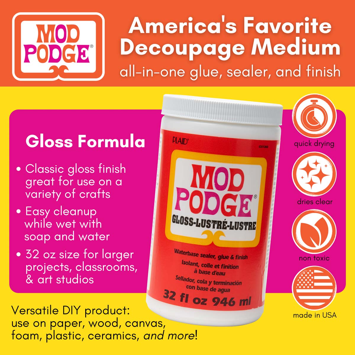 Mod Podge ® Gloss, 32 oz. - CS11203
