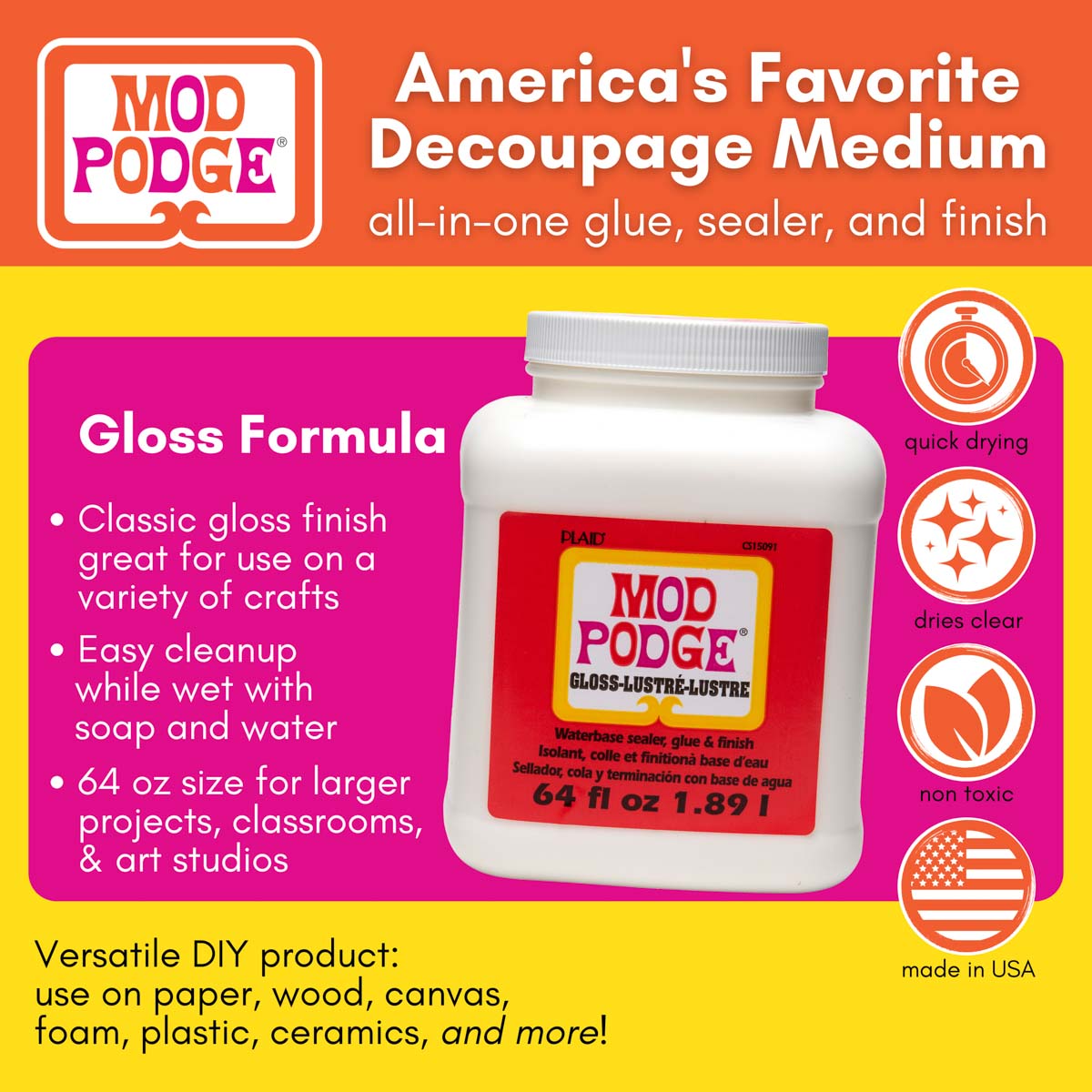 Mod Podge ® Gloss, 64 oz. - CS15091
