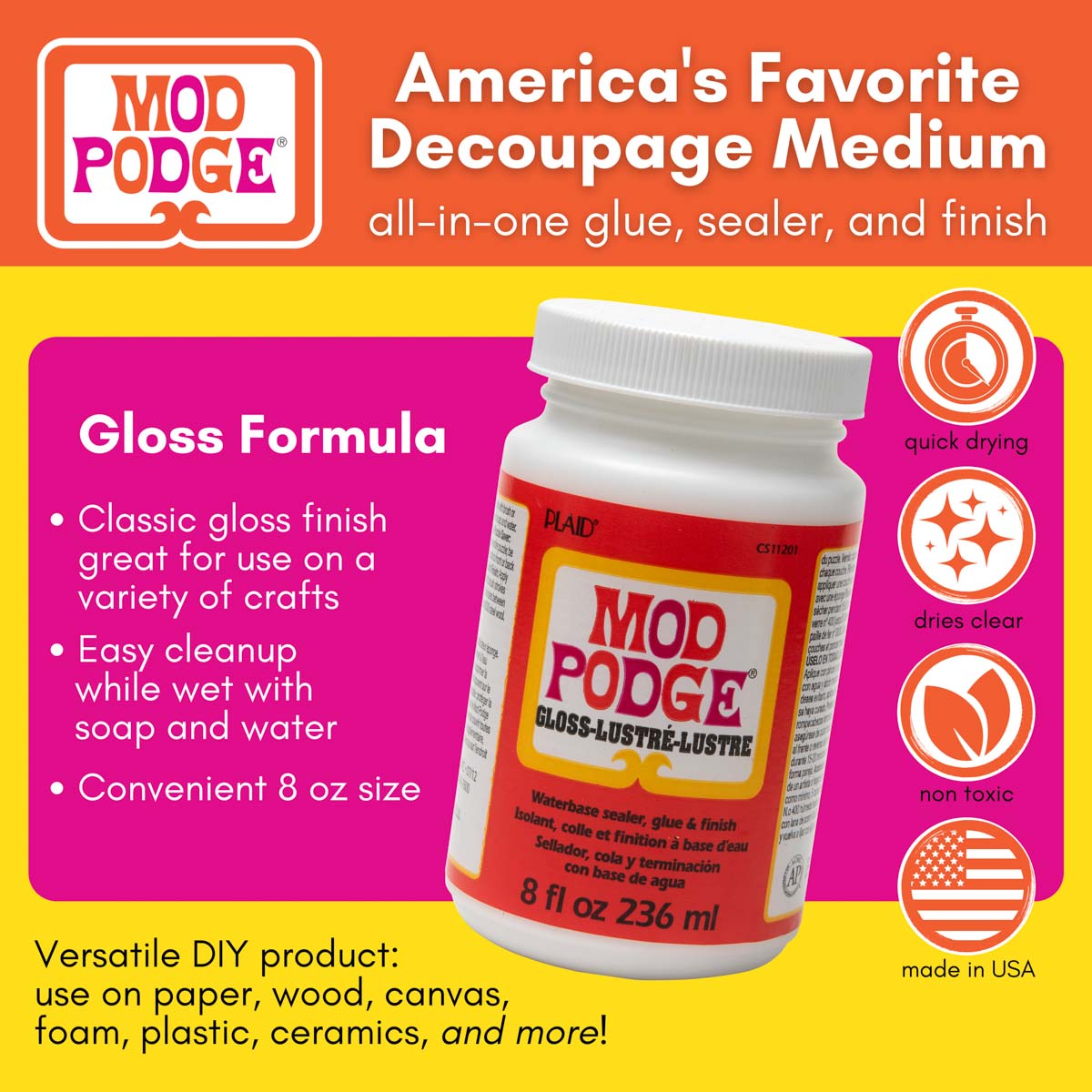 Mod Podge ® Gloss, 8 oz. - CS11201