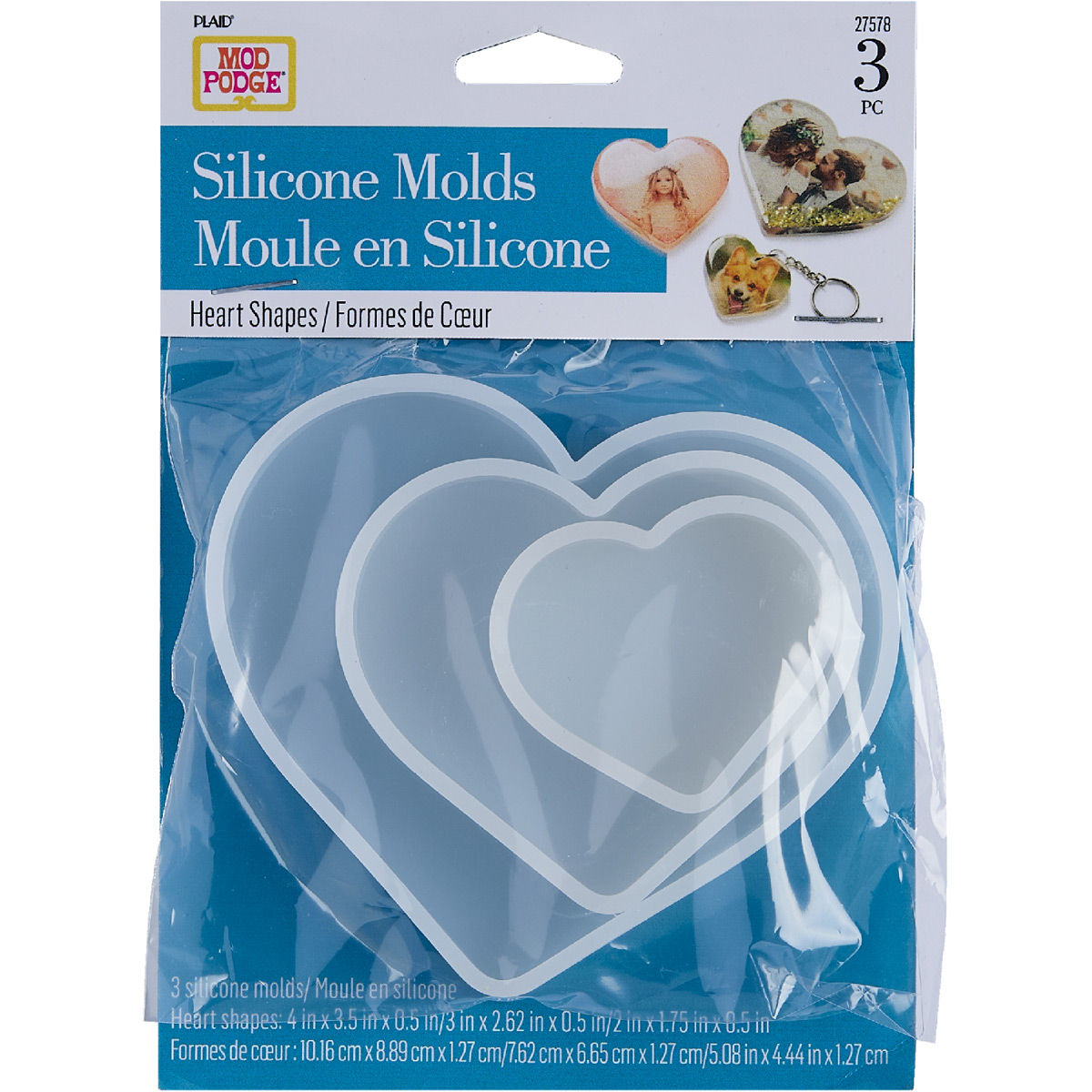 Mod Podge ® Silicone Molds - Hearts, 3 pc. - 27578