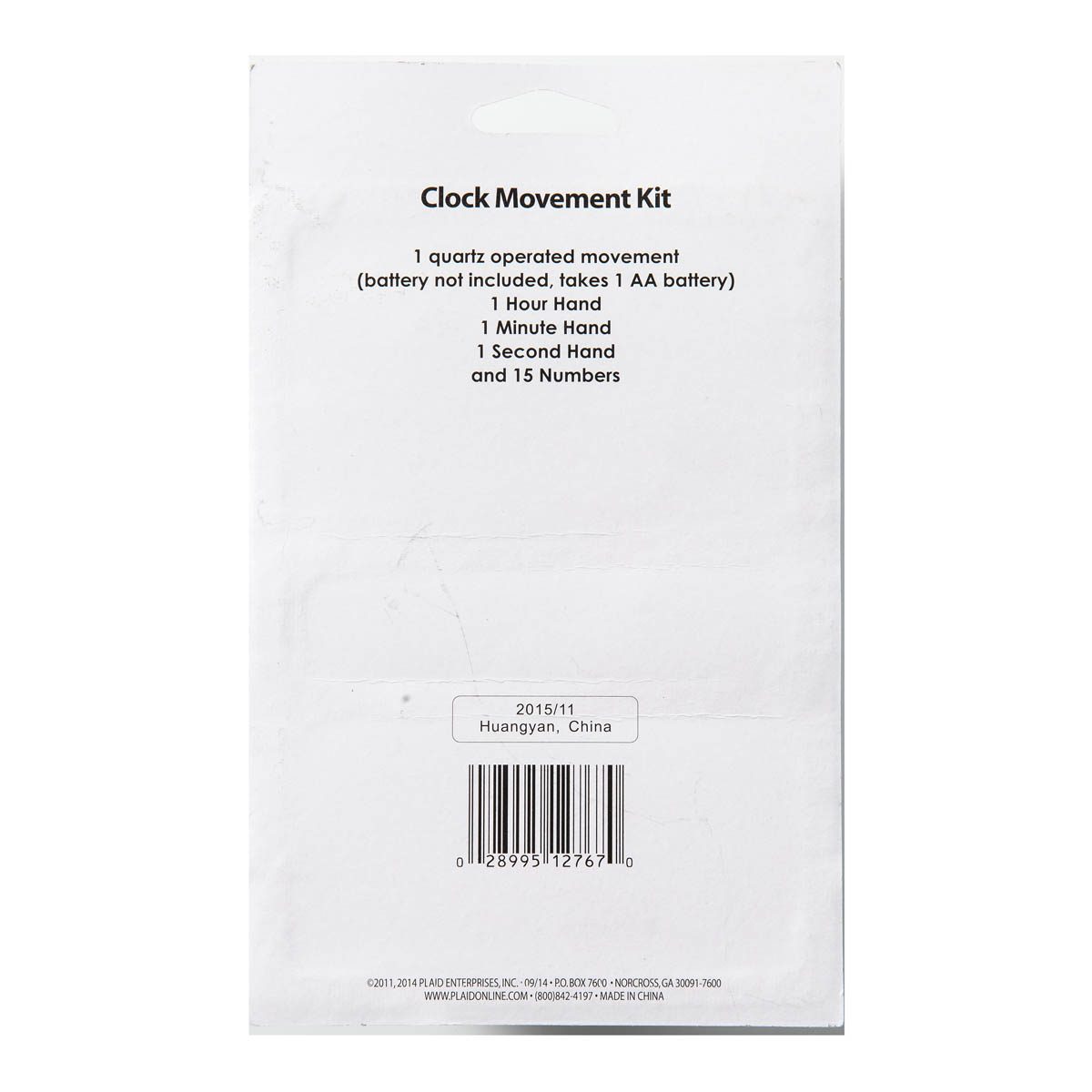 Plaid ® Accessories - Clock Movement Kit, 19 pieces - 12767