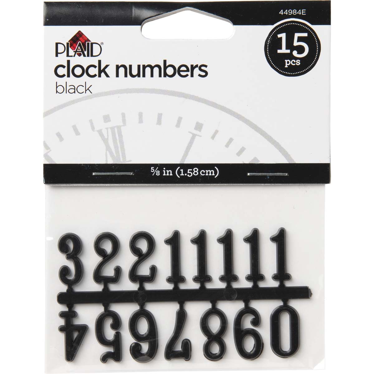 Plaid ® Accessories - Clock Numbers - Black, 5/8