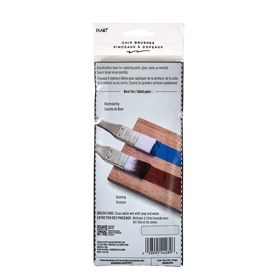 Plaid ® Brush Sets - White Nylon Chip Set - 44289