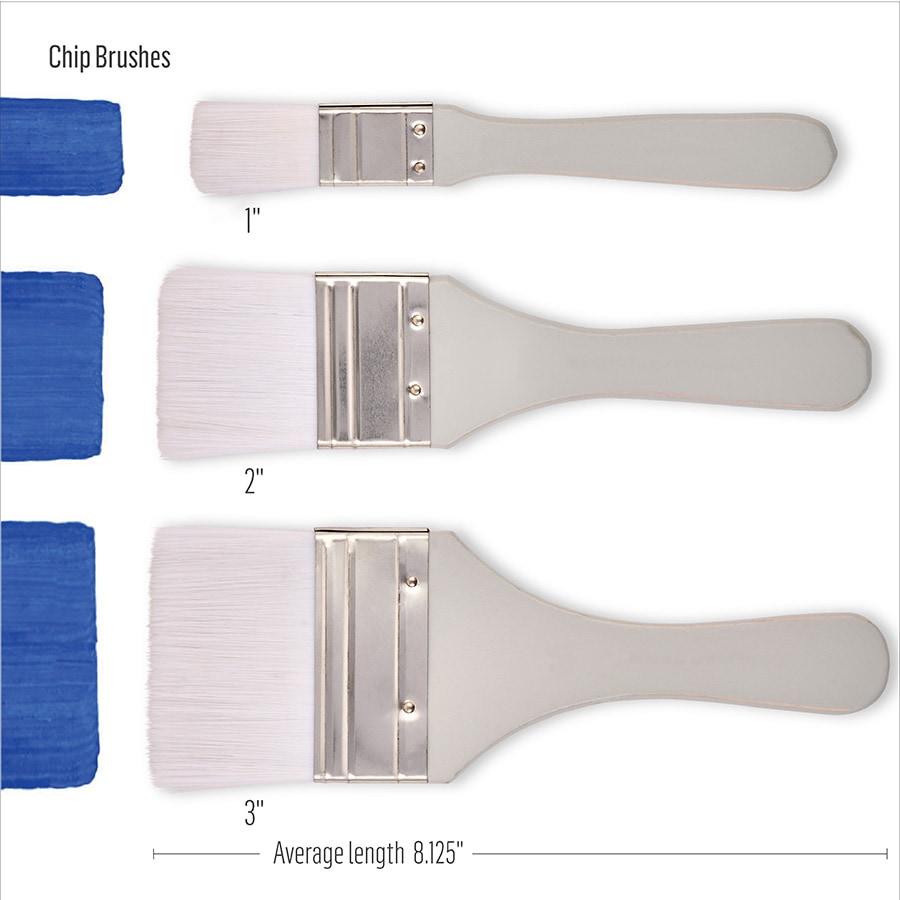 Plaid ® Brush Sets - White Nylon Chip Set - 44289
