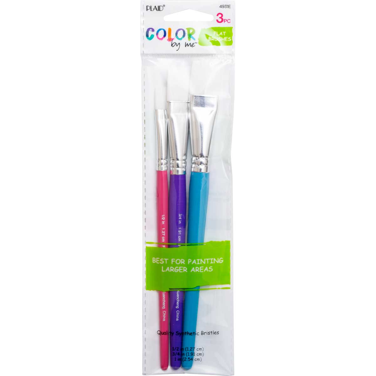 Plaid ® Color By Me™ Brush Sets - Flat Brushes, 3 pc. - 4931E
