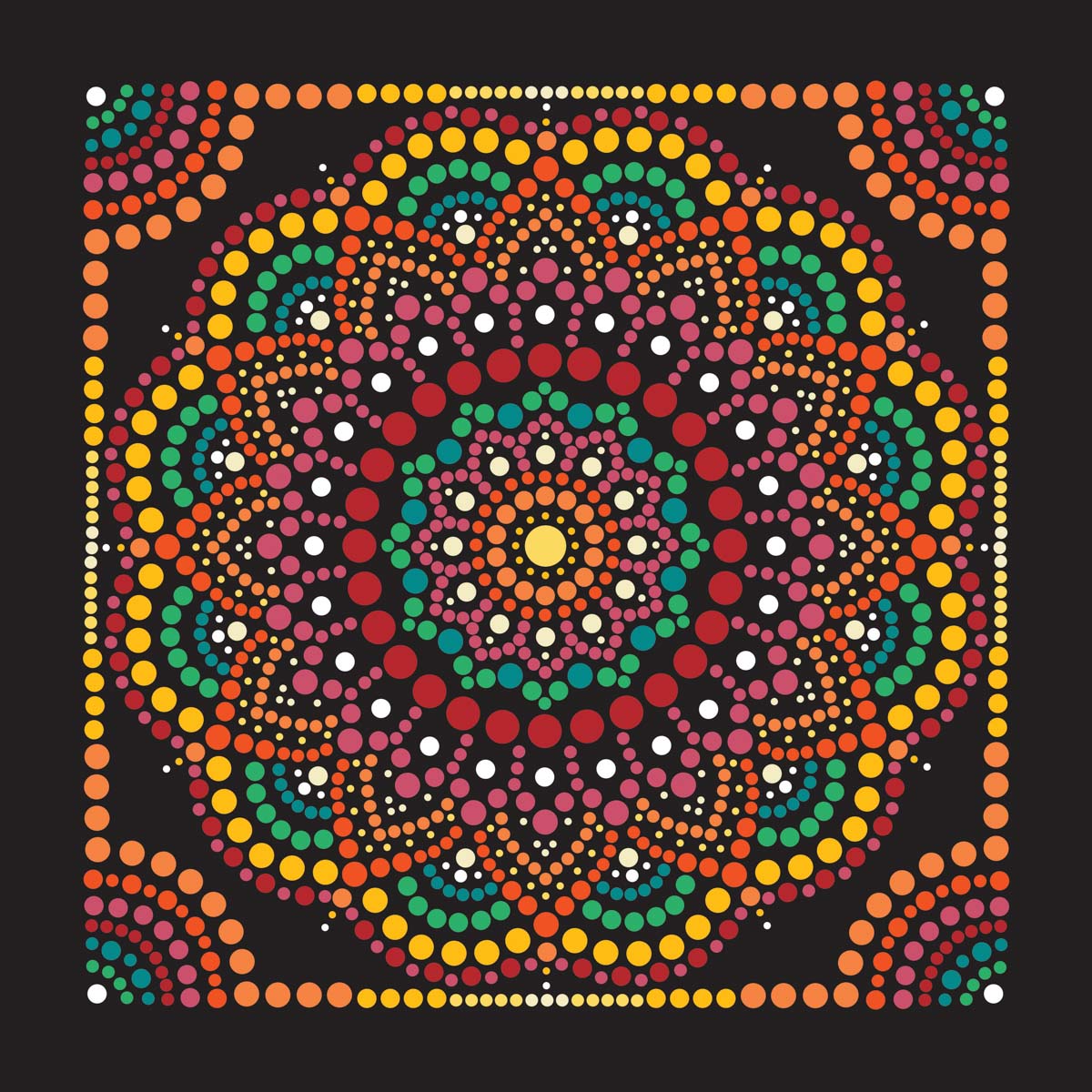 Plaid ® Let's Paint™ Mandala Dot-by-Number - Dot Frame - 17908
