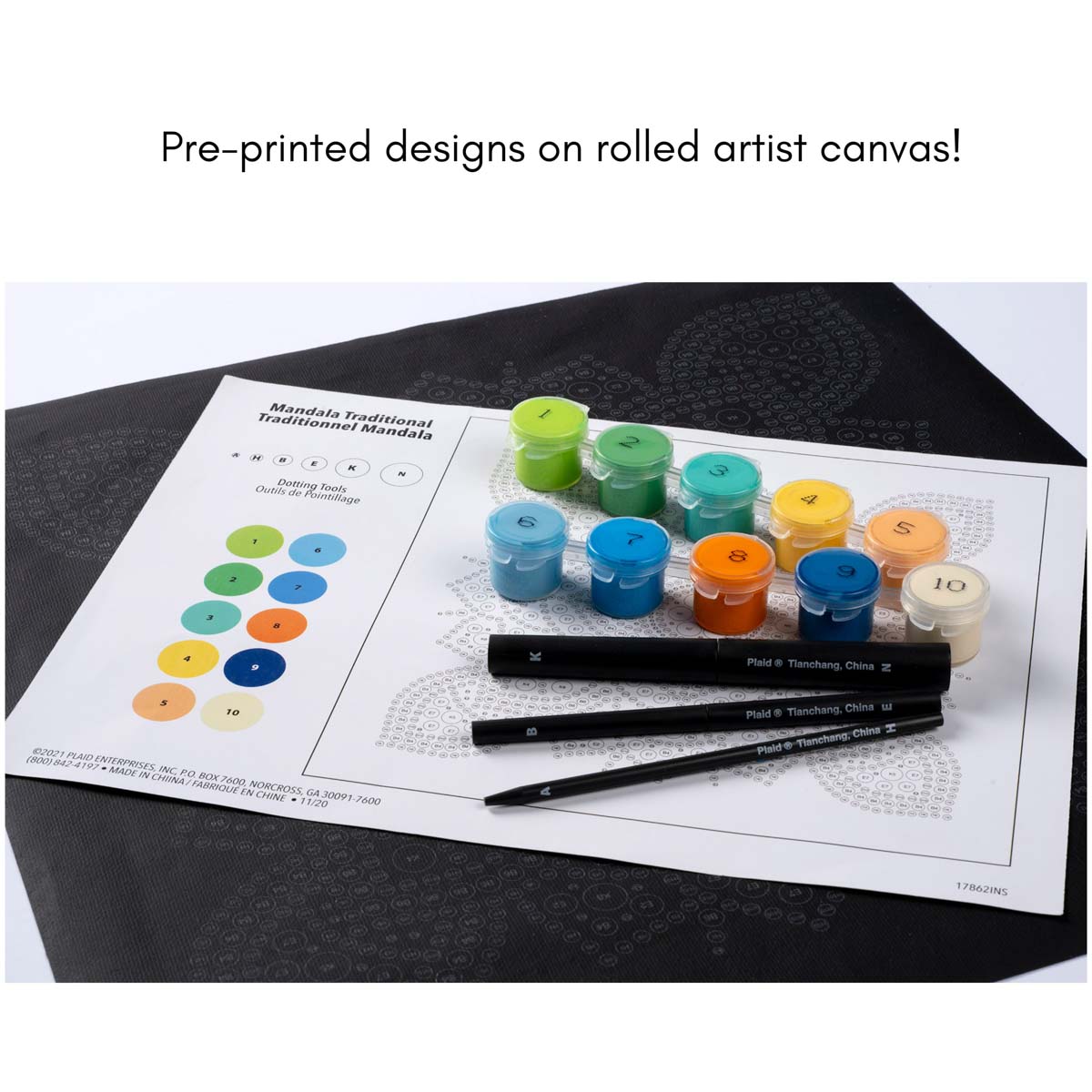 Plaid ® Let's Paint™ Mandala Dot-by-Number - Dot Frame - 17908