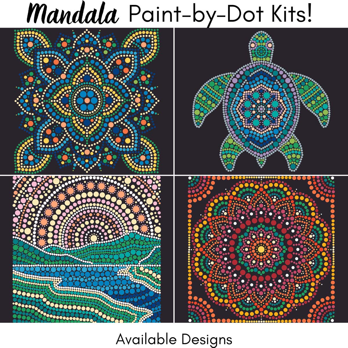 Plaid ® Let's Paint™ Mandala Dot-by-Number - Flower - 17864