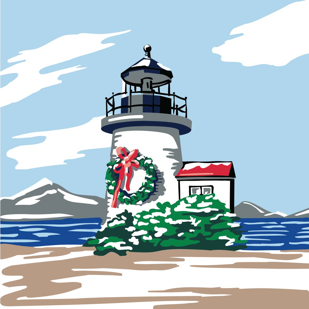 Plaid ® Let's Paint™ Modern Paint-by-Number - Christmas Lighthouse - 17922