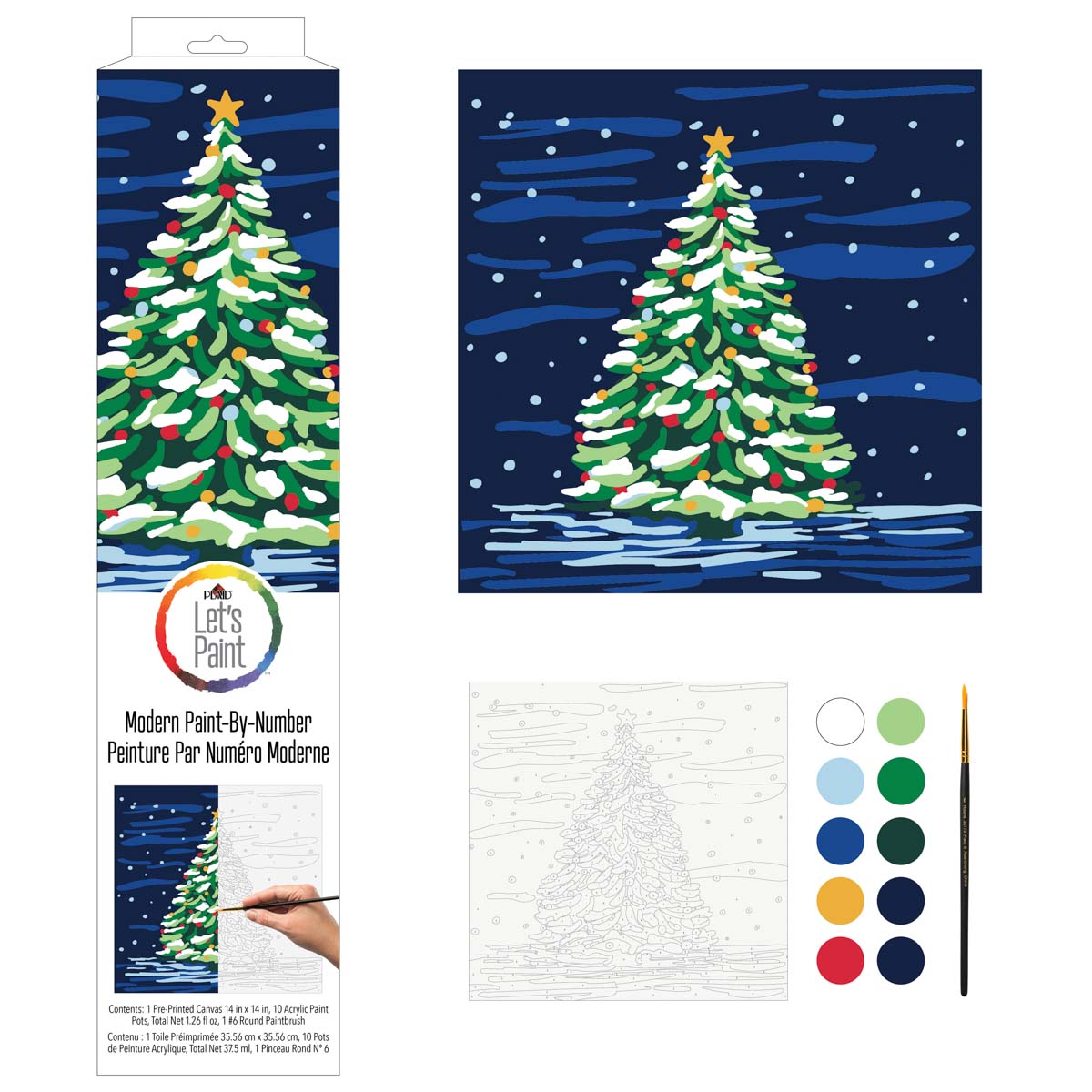 Plaid ® Let's Paint™ Modern Paint-by-Number - Christmas Tree - 17921