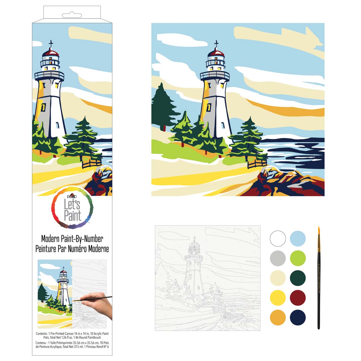 Plaid ® Let's Paint™ Modern Paint-by-Number - Lighthouse - 17881