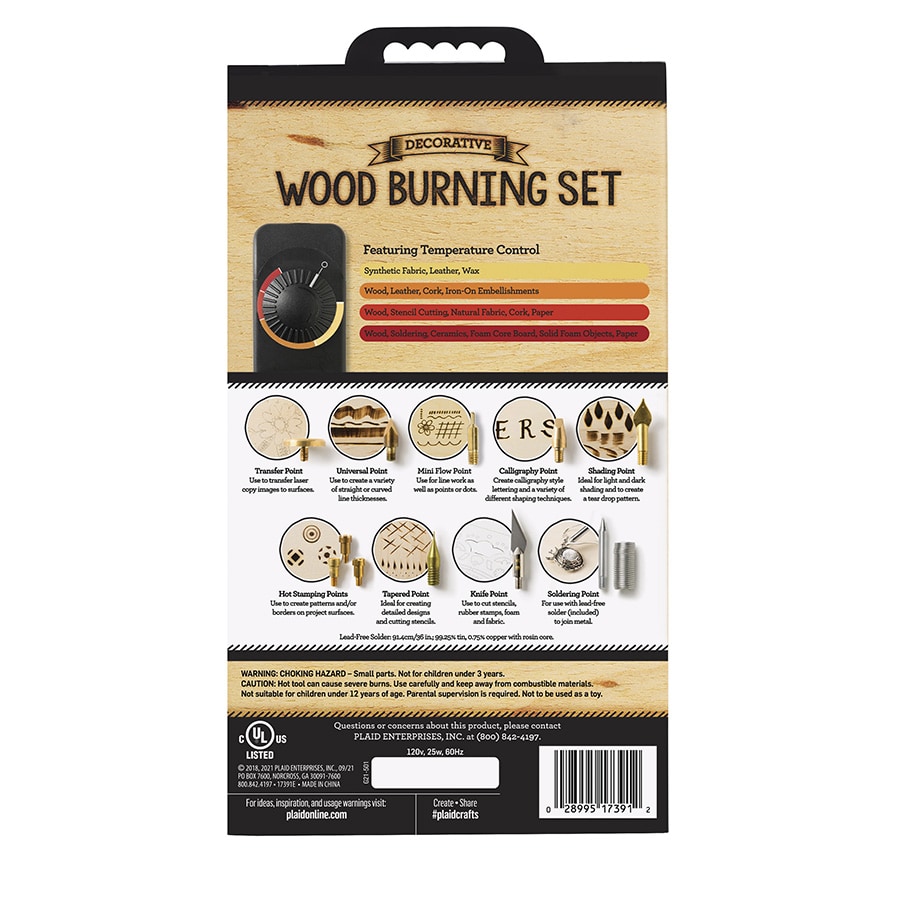 Plaid ® Wood Burning Set with Variable Temperature Control - 17391E