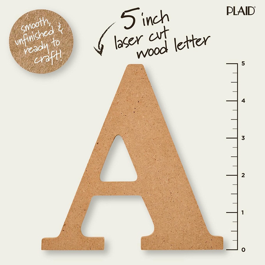 Plaid ® Wood Surfaces - 5 inch MDF Letter - A - 63554