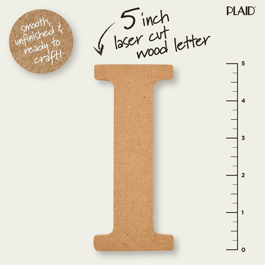Plaid ® Wood Surfaces - 5 inch MDF Letter - I - 63562