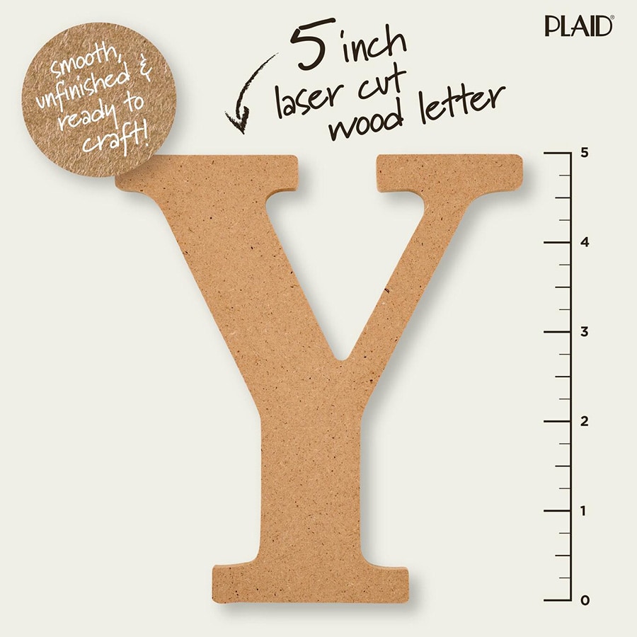 Plaid ® Wood Surfaces - 5 inch MDF Letter - Y - 63578