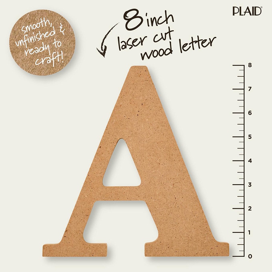 Plaid ® Wood Surfaces - 8 inch MDF Letter - A - 63580