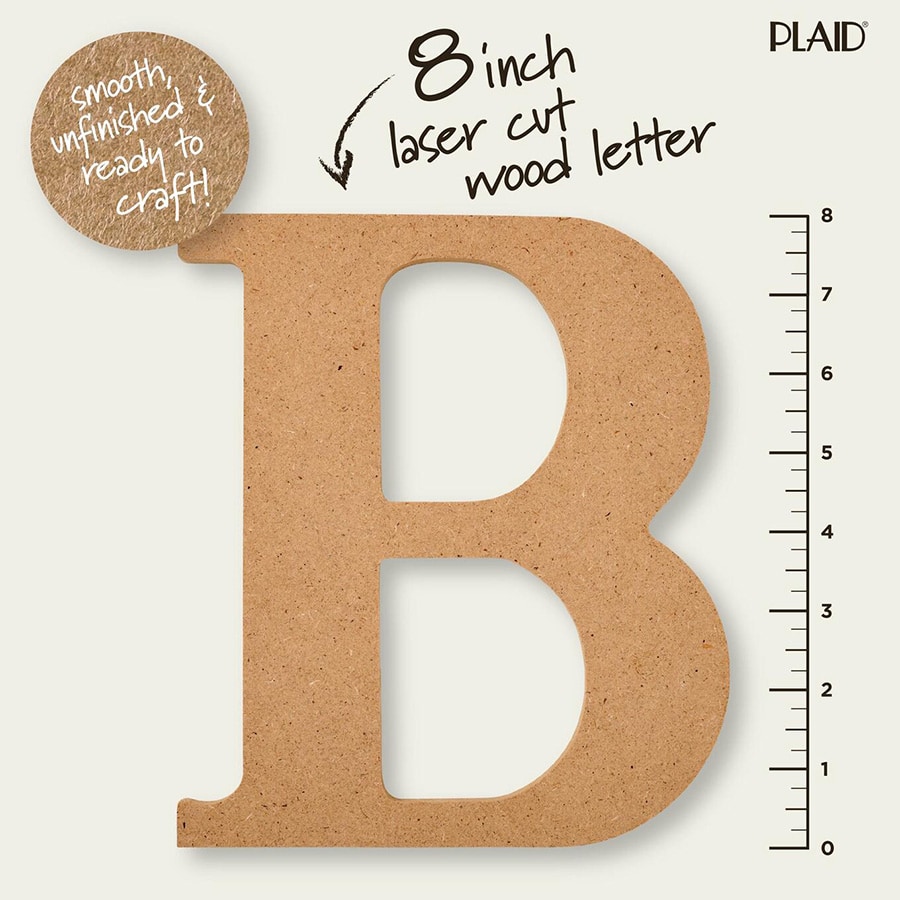 Plaid ® Wood Surfaces - 8 inch MDF Letter - B - 63581