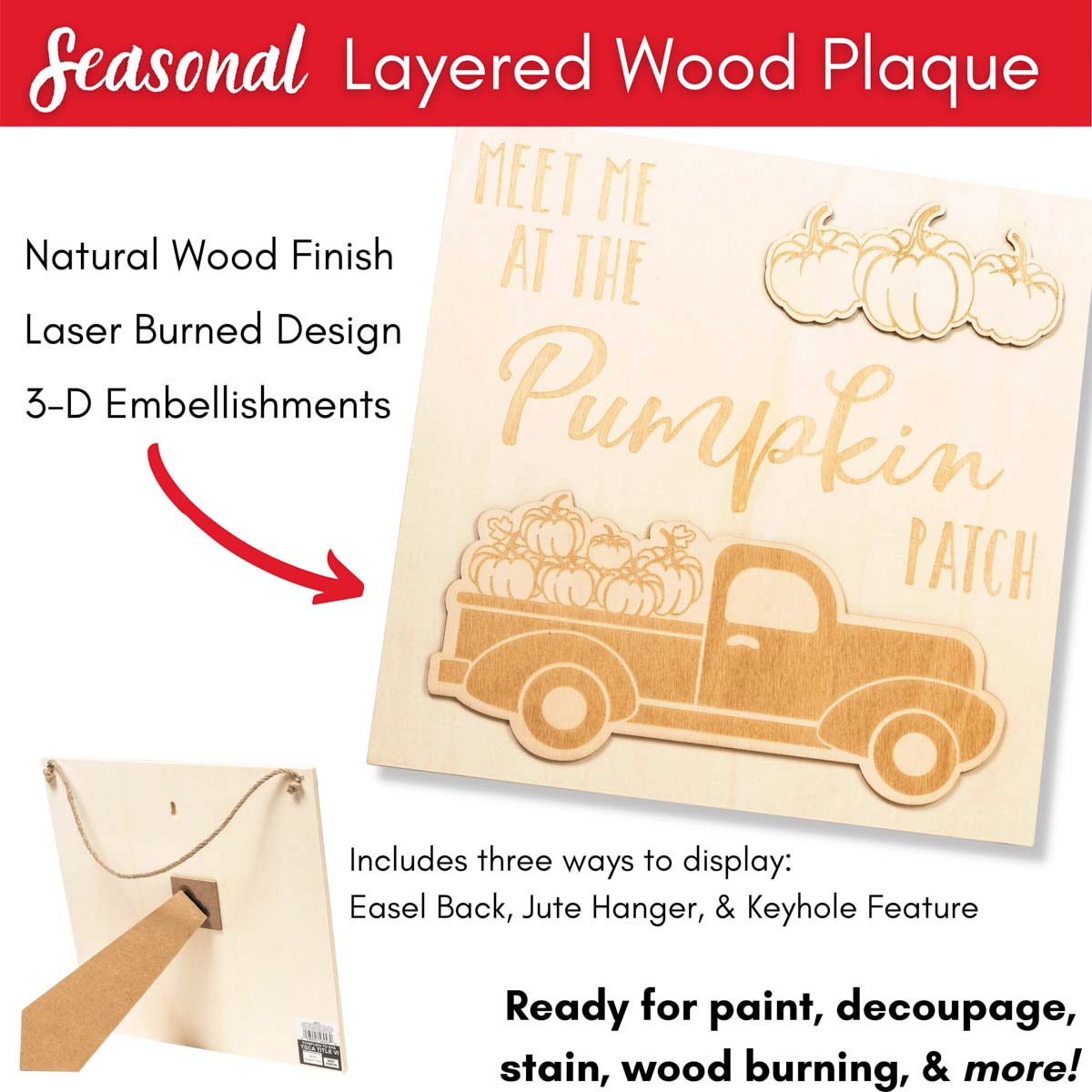Plaid ® Wood Surfaces - Fall Celebration Frame and Plaque Bundle - 56977