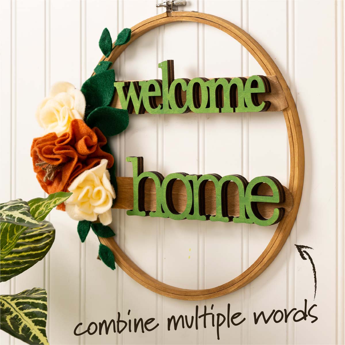 Plaid ® Wood Surfaces - Laser Cut Word - Home 7