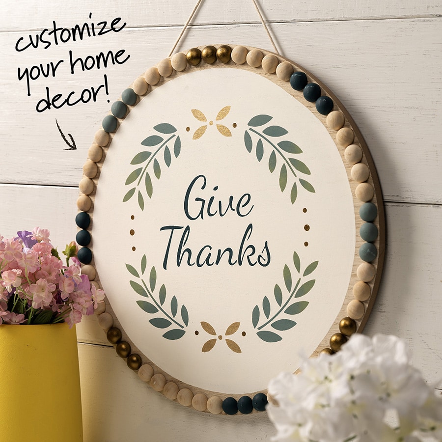 Plaid ® Wood Surfaces - Plaques - Circle with Beaded Edge, 15.625