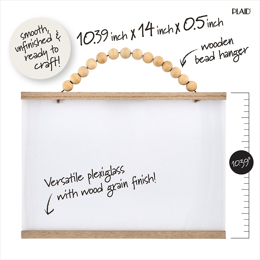 Plaid ® Wood Surfaces - Plaques - Plexiglass with Beaded Handle, 10