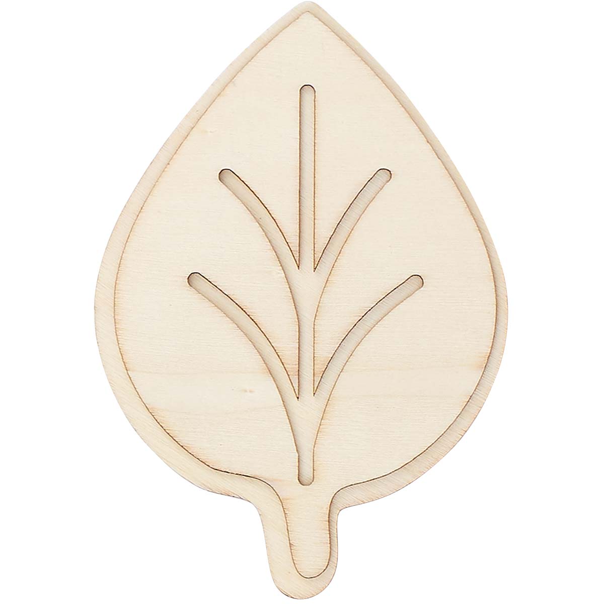 Plaid ® Wood Surfaces - Unpainted Layered Shapes - Leaf - 44967