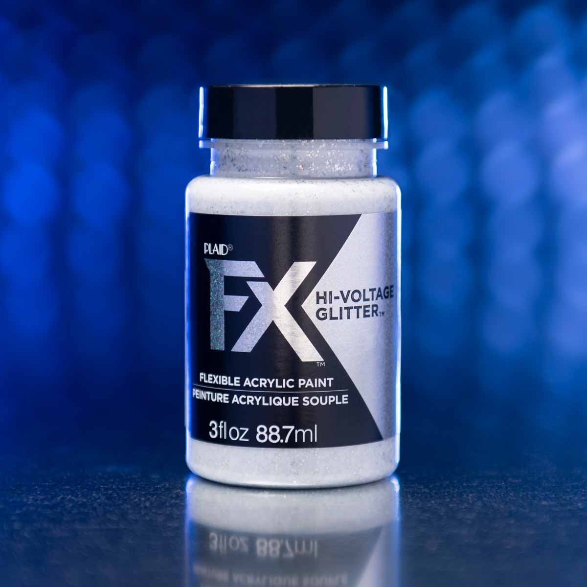 PlaidFX Hi-Voltage Glitter Flexible Acrylic Paint Set, 4 pc. - FXGLTR4PC