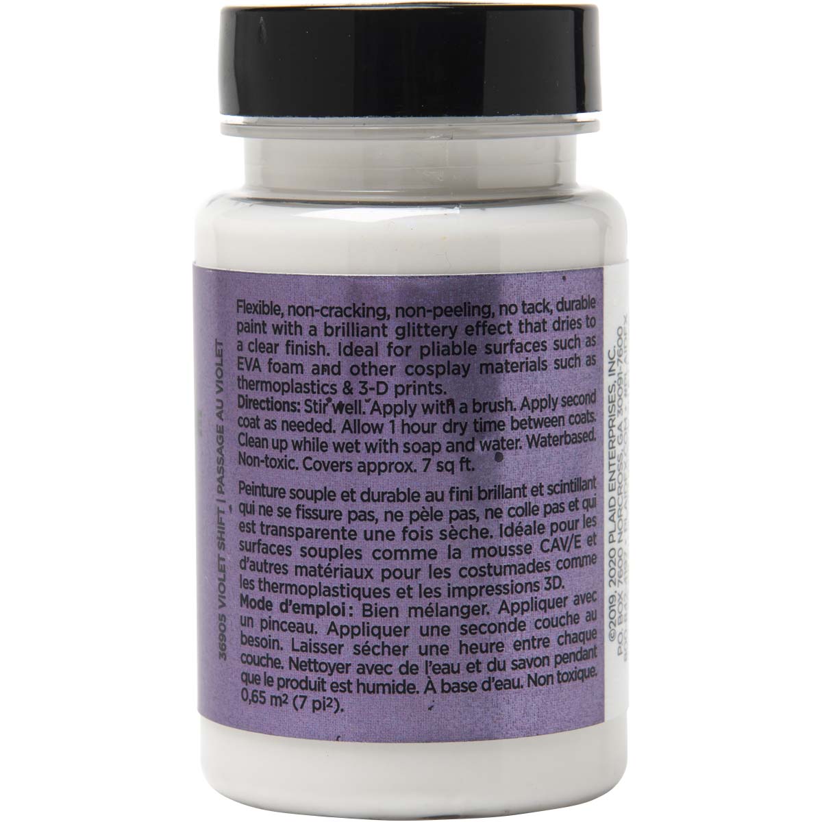 PlaidFX Hi-Voltage Glitter Flexible Acrylic Paint - Violet Shift, 3 oz. - 36905