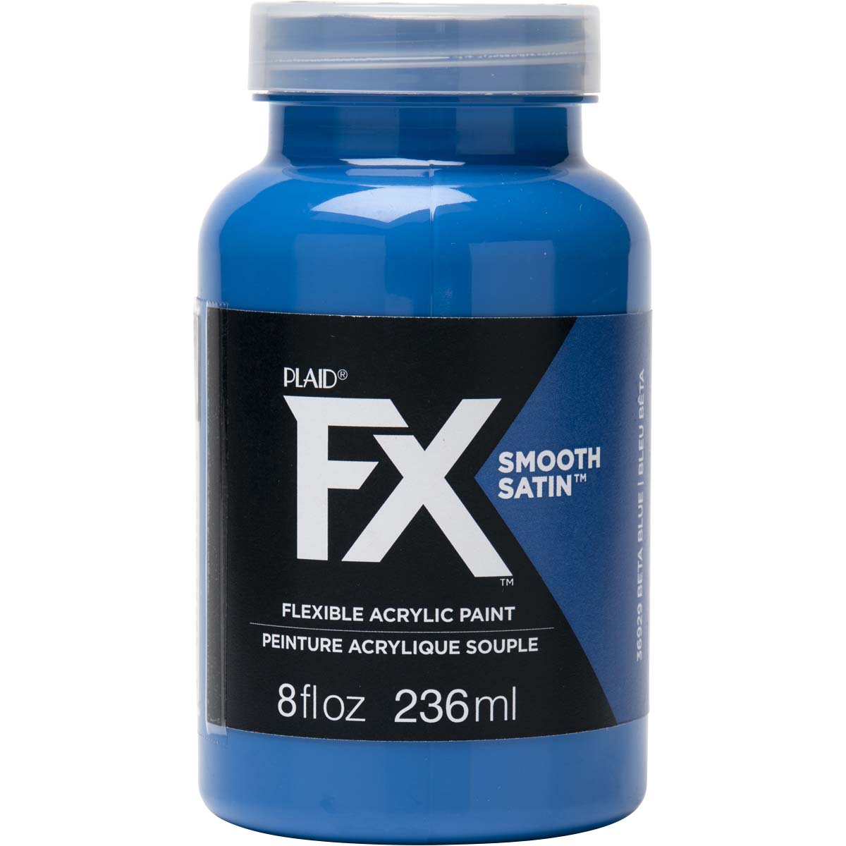 PlaidFX Smooth Satin Flexible Acrylic Paint - Beta Blue, 8 oz. - 36929
