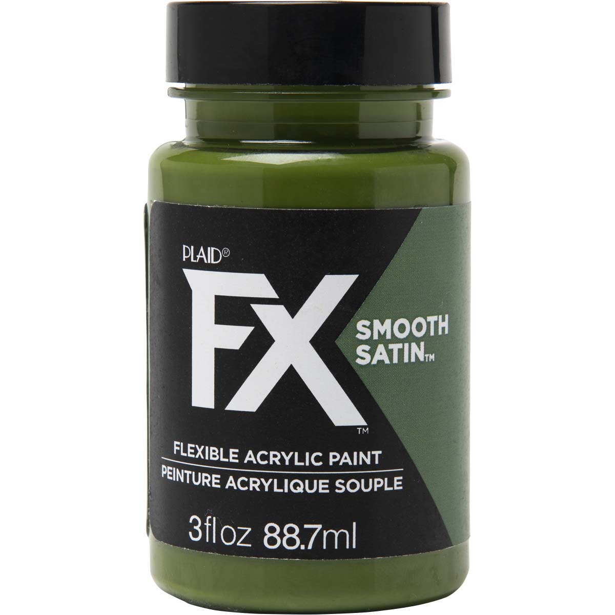 PlaidFX Smooth Satin Flexible Acrylic Paint - Bulletproof, 3 oz. - 36857