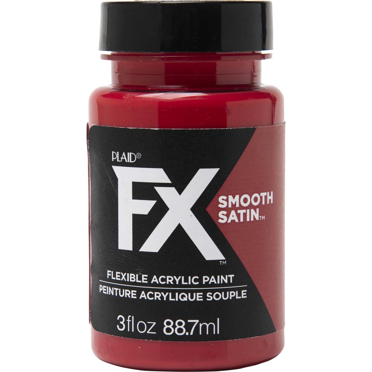 PlaidFX Smooth Satin Flexible Acrylic Paint - Crimson Crusade, 3 oz. - 36841