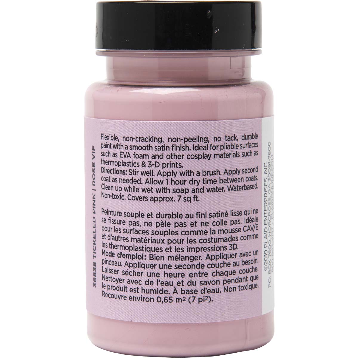 PlaidFX Smooth Satin Flexible Acrylic Paint - Tickled Pink, 3 oz. - 36838