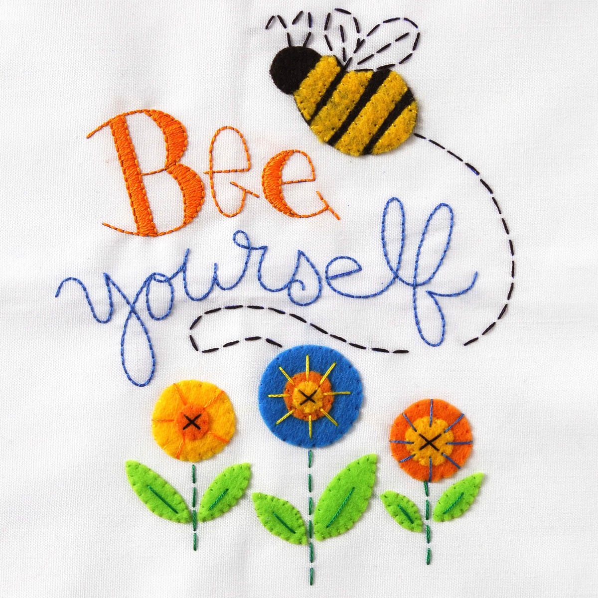 STAMPED FELT & FONT BEE YOURSELF