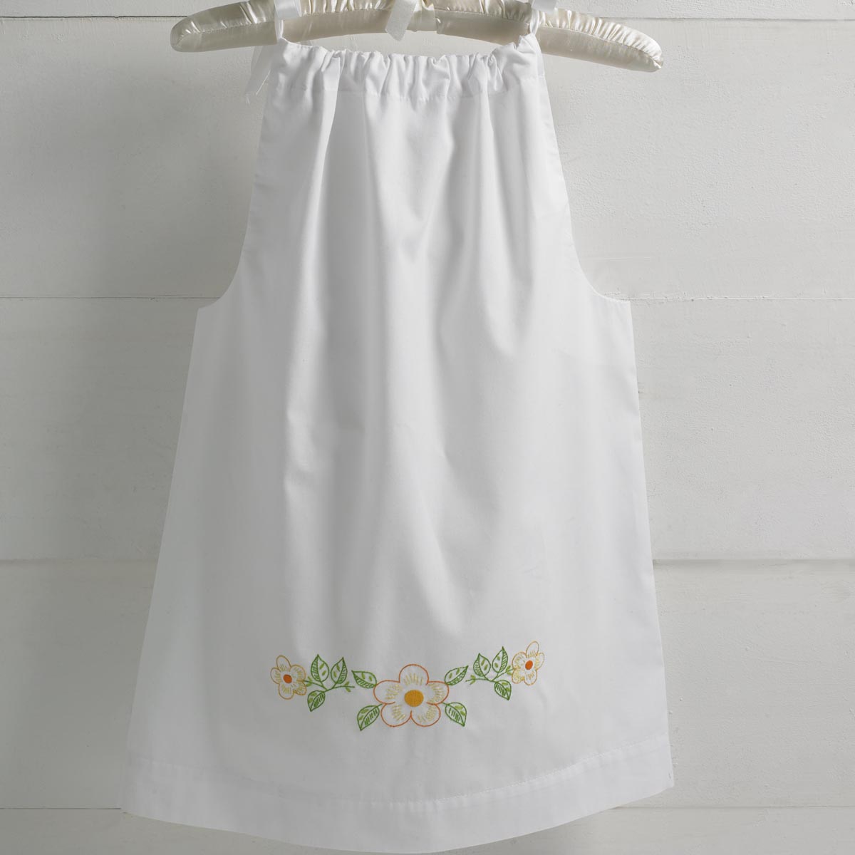 STAMPED PILLOWCASE DRESS - HAPPY FLOWERS